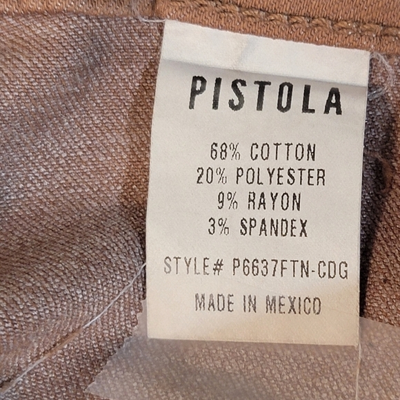 PISTOLA ALINE High Rise Skinny in Coated Cognac Pants/Jeans size 30-in - Picture 3 of 12